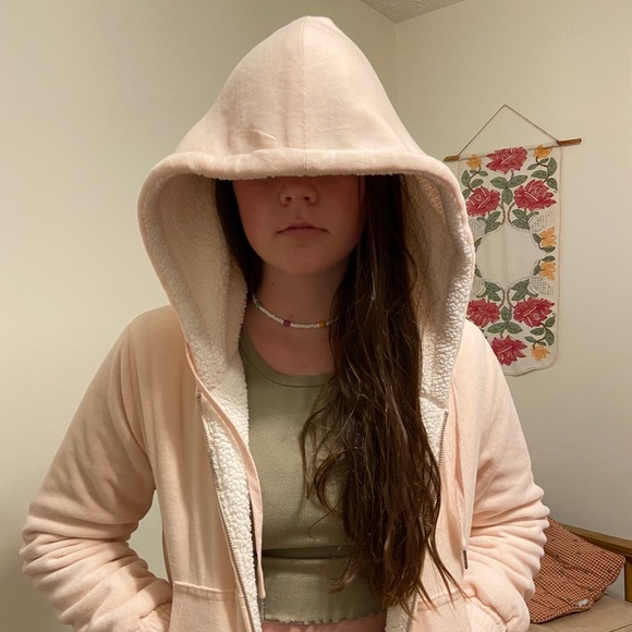 crop zip up hoodie - Picture 3 of 6